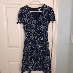 J. Crew flower short sleeve dress